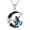 03-Mar-Aquamarine, variant on Black Cat Necklace 925 Sterling Silver Black Crescent Moon Star Pendant with Heart Birthstone Necklace Anniversary Gothic Jewelry Gifts for Women Wife Cat Lover