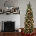 thumbnail image 2 of National Tree Company  6 ft. Feel-Real Duxbury Slim Tree with Warm White LED Lights - 6 ft, 2 of 3
