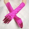 thumbnail image 2 of OAVQHLG3B Gloves Womens Satin Long Gloves Opera Wedding Bridal Evening Party Prom Gloves, 2 of 2