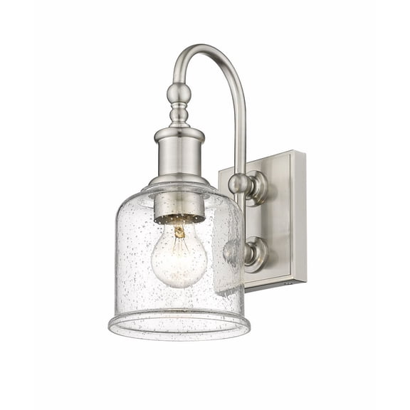 734-1S-BN-Z-Lite-Bryant - 1 Light Wall Sconce In Industrial Style-12.25 Inches Tall and 5.5 Inches Wide-Brushed Nickel Finish