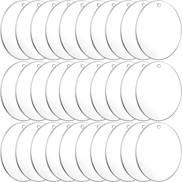 SMihono Kitchen Organizers and Storage 30 Pack 3 Inches Acrylic Keychain Blanks with Hole for DIY Key Chains Name Plate Kitchen Gadgets Must Have 2023