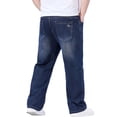 thumbnail image 5 of SAWOBUUN Mens Wide Leg Jeans Casual Relaxed Loose Fit Stretch Denim Pants, 5 of 7