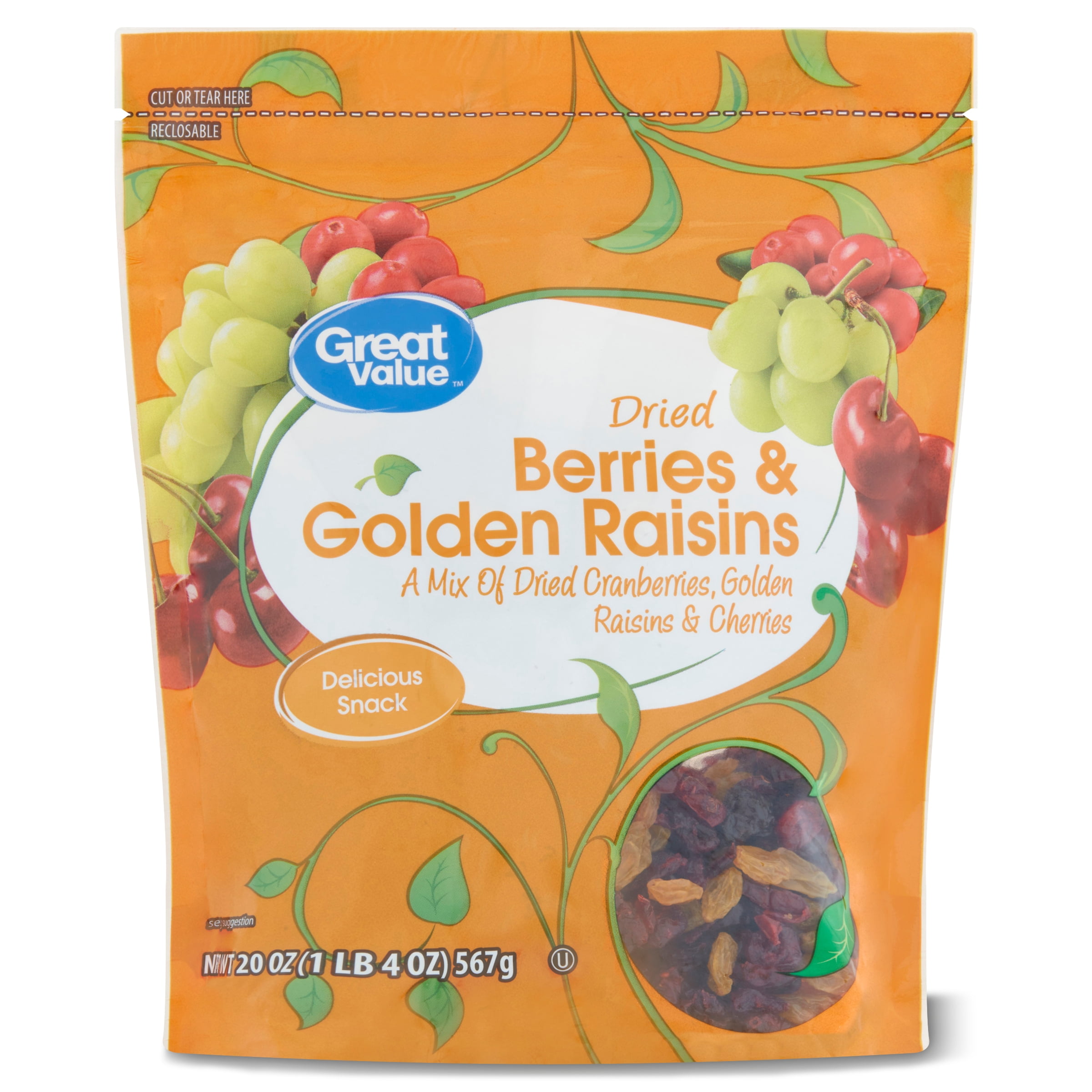 Great Value Dried Berries & Golden Raisins, 20 oz