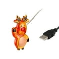 thumbnail image 2 of LED Christmas Lights, Holiday String Lights, Reindeer Themed LED Decor for Indoor and Outdoor Use, Warm White Battery Operated USB Powered Plastic Orange Deer Shaped, 2 of 7