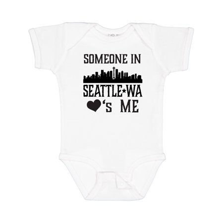 

Inktastic Seattle Washington Someone Loves Me Skyline Gift Baby Boy or Baby Girl Bodysuit