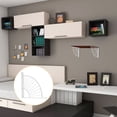 thumbnail image 3 of 2 soportes de estante de pared de metal resistente, soportes flotantes con tornillos, soporte estabilizador triangular para baño y cocina con tornillos, 3 of 7