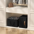 thumbnail image 7 of Aokeyee Shoe Organizer for Closet, 2 Pack Foldable Shoe Storage Organizer Box Bin with Cover and Reinforced Handles, Fit 16-32 Pairs, Black, 7 of 7