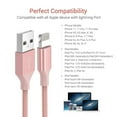 thumbnail image 5 of Quntis 3 Pack 6FT MFi Certified iPhone Lightning Cable, Pink Nylon Braided Fast Charging Durable iPhone Charger Cord for iPhone 14/13/12/11/X & iPad, Tangle-Free, 5 of 7