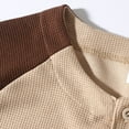 thumbnail image 6 of KHONTS Men's Henley Shirt Raglan Long Sleeve T Shirts Casual Lightweight Tops Classic Fashion Tees Khaki L, 6 of 6
