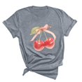 thumbnail image 1 of Blusas de Manga Corta para las Mujeres Divertida Impresión Cuello Redondo Camiseta Vintage, Blusas de Primavera para las Mujeres, 1 of 9