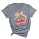 thumbnail image 1 of Blusas de Manga Corta para las Mujeres Divertida Impresión Cuello Redondo Camiseta Vintage, Blusas de Primavera para las Mujeres, 1 of 9