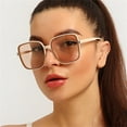 thumbnail image 3 of Oversized Rectangle Sunglasses Women's Sun Glasses Men's Vintage Eyewear UV400, 3 of 6