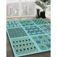thumbnail image 3 of Ahgly Company Machine Washable Indoor Rectangle Transitional Aquamarine Stone Green Area Rugs, 2' x 5', 3 of 7