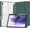 Green, variant on Slim Tablet Case for Samsung Galaxy Tab S7 FE 2021/S7 Plus 2020 12.4 Inch with Transparent Back Shell, Shockproof Clear Tri-Fold Protective Cover with S Pen Holder, Auto Wake/Sleep (Pink)