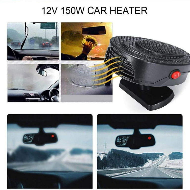 Therwen 3 Pcs Portable Car Heater 150W 12V Car Heater Plug in Cigarette  Lighter Defroster for Car Windshield 360 Degree Rotation Heating and  Cooling
