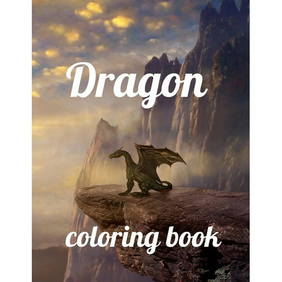 Dragon coloring book: A Coloring Book of 35 Unique Stress Relief dragon Coloring Book Designs Paperback (Paperback)