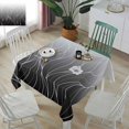 thumbnail image 5 of Black Ombre Lines Square/Round Tablecloths 54x54,Simple White Black Gradient Stripes Table Cloth Table Cover Indoor/Outdoor Tabletop Decor for Wedding Holiday Party Dinner Baby Shower, 5 of 7