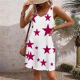 thumbnail image 5 of Ovzne Robes d'Été pour Femmes Robe Femmes Mode Été Poches Imprimé Sans Manches Robe Col en V Robe d'Été Imprimée Liquidation, 5 of 5