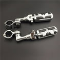 thumbnail image 2 of HTT-MOTOR Chrome Peg Mounting Kit with Eagle Hawk Foot Peg For Bike with 1-1/2 inch (1.5") Front Engine Guard Frame Tube Iron 883 XL883N Electra Glide Ultra Road King FLHR, 2 of 6