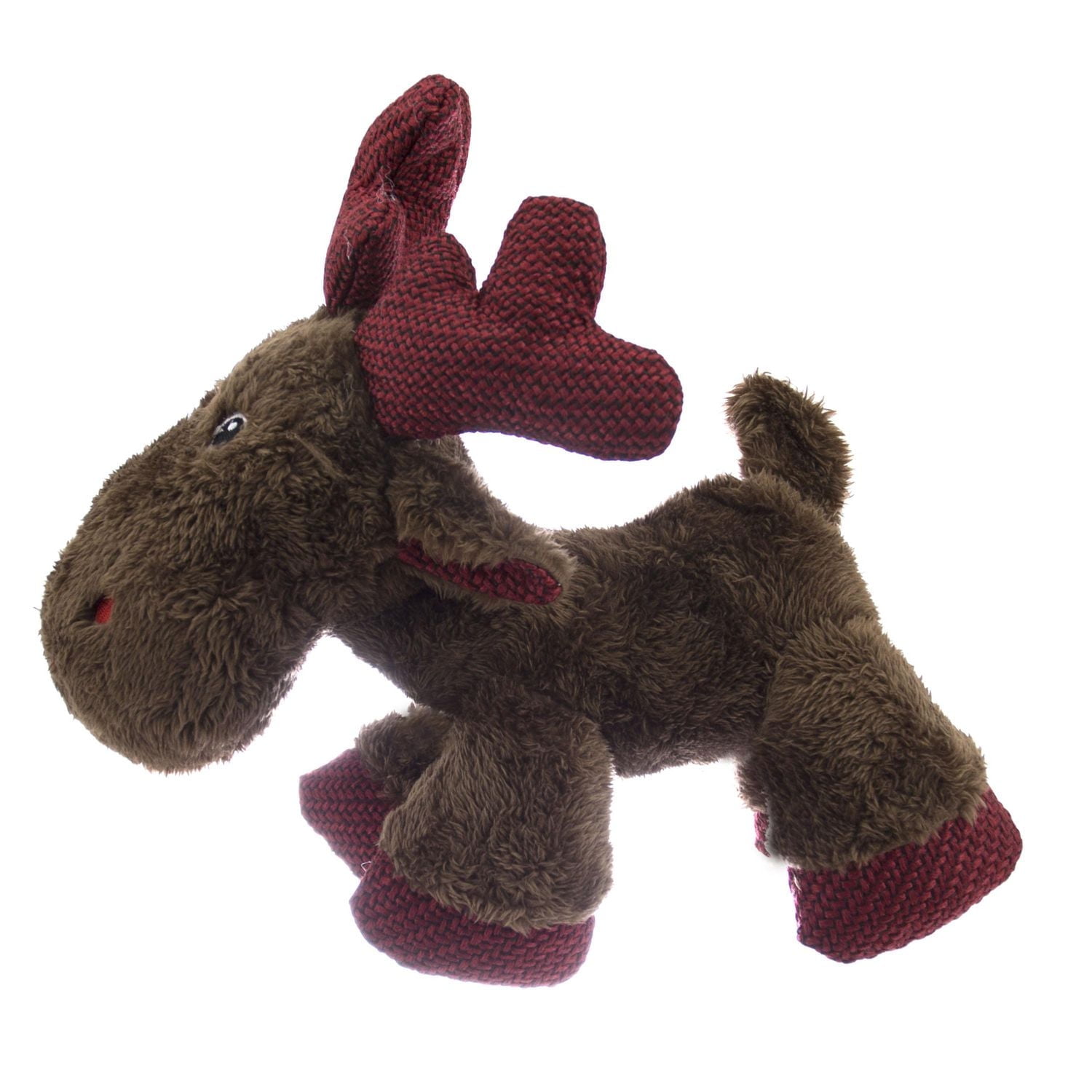 Holiday Time Squeaky Stuffed Dog Toy - Reindeer