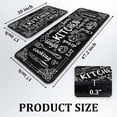 thumbnail image 3 of Black Kitchen Rugs and Mats Non-Slip, Washable, Absorbent Stain Resistant,Durable and Easy to Clean for Kitchen, Laundry, Living Room, Bedroom, Bathroom, Front Door,, 3 of 5