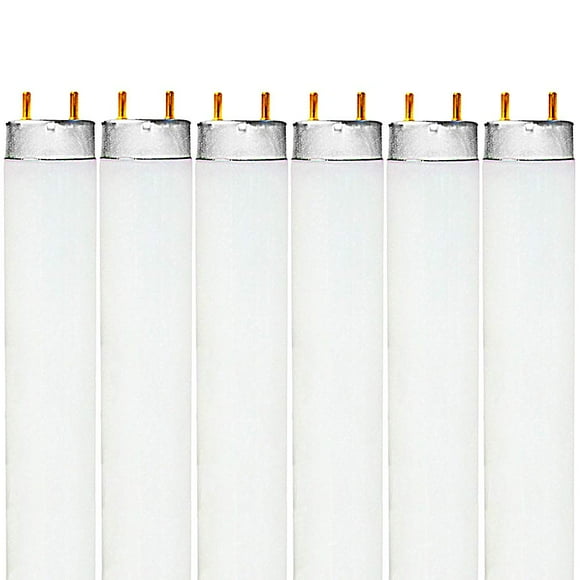 Luxrite F32T8/841 32W 48 Inch T8 Fluorescent Tube Light Bulb, 4100K Cool White, 2800 Lumens, G13 Medium Bi-Pin Base, LR20732, 6 count (Pack of 1)