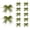 Beige/Green, variant on 4 Inch Mini Burlap Bows for Crafts Handmade Bow Knot Pre-Tied Bowknot Beige/Brown, 24 Pcs