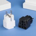 thumbnail image 5 of Multi-function Travel Germany AC 250V 50Hz Electrical Socket Adapter Power Socket EU Plug Converter BLACK, 5 of 8