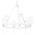 thumbnail image 3 of Frances Transitional White 6 Light Chandelier with Clear Shade, 3 of 5
