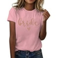 thumbnail image 1 of Fgnfyis Mode pour Femmes Hauts Décontractés Manches Courtes Col Rond T-Shirt Imprimé Ample Hauts pour Femmes Rose m, 1 of 4