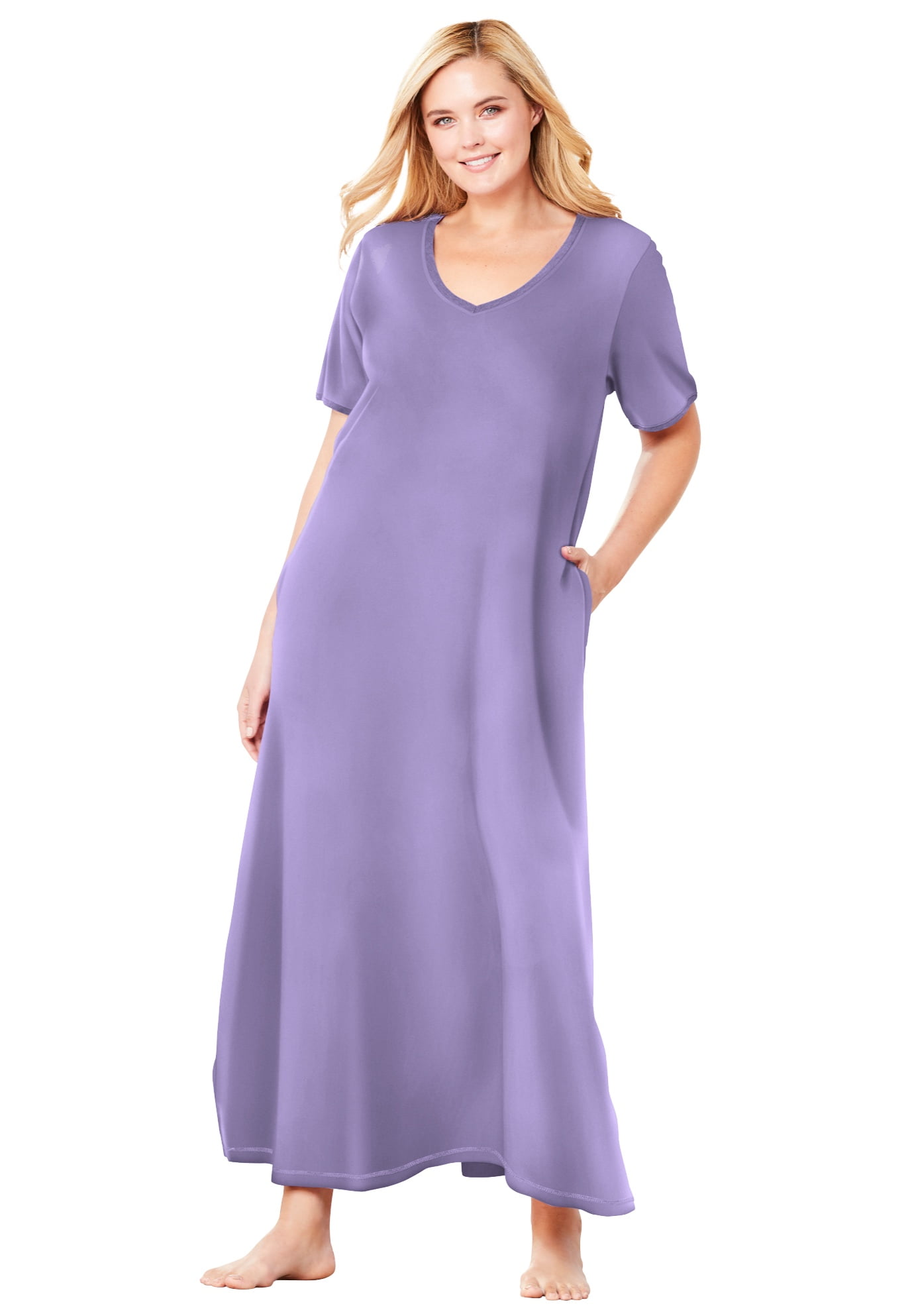 Womens Plus Size Long T-Shirt Lounger Dreams /& Co