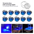 thumbnail image 1 of 12V-DC 10pcs LED Marine Boat Light Waterproof 3 LED Deck Courtesy Light 3/4" Round Boat Interior Navigation Lighting Blue ,High Bright, 1 of 6