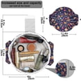 thumbnail image 4 of Fashionable Full-Print Drawstring Cosmetic & Makeup Bag – Large Portable Makeup Organizer with Inner Zipper Pocket & Mesh Compartment, Travel Toiletry Bag for Women, 4 of 5