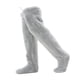 thumbnail image 5 of Calcetines largos hasta la rodilla, gruesos, cálidos y acogedores, para hombres y mujeres Gris claro, 5 of 9