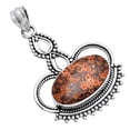 thumbnail image 3 of Natural Poppy Jasper 925 Sterling Silver Pendant Jewelry P-1579 SDP145034, 3 of 5