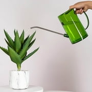 Plastic Watering Can with Long Spout, 1.5 L Capacity, Wide Opening and Comfort Grip Handle, Garden Potted Plant Watering Pot with Measurement Marks