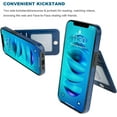 thumbnail image 5 of Compatible with iPhone 14 Case Wallet with Credit Card Holder, Flip Premium Leather Magnetic Clasp Kickstand Heavy Duty Protective Cover for iPhone 14 6.1 Inch (Blue), 5 of 13
