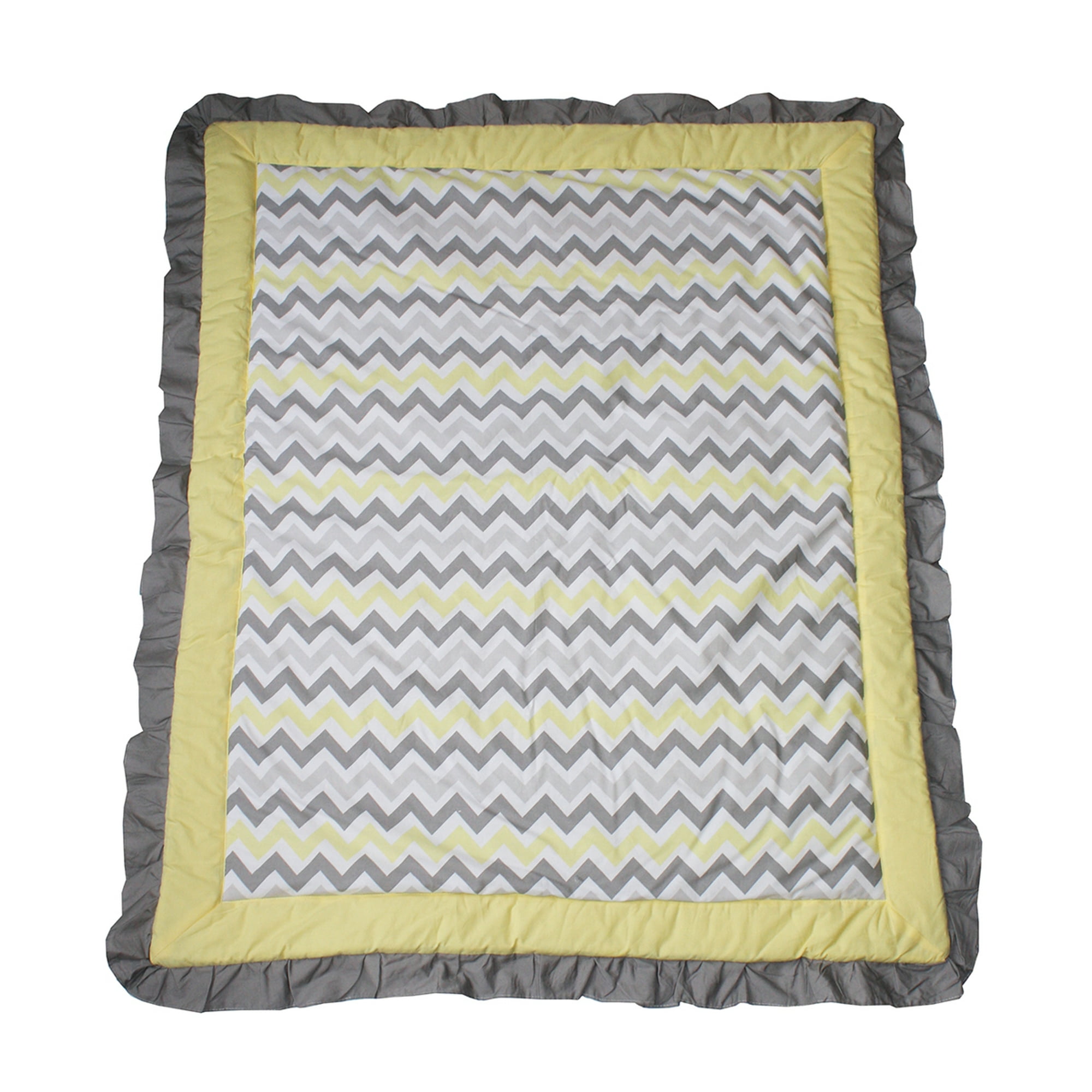 Babyfad Elephant Zigzag Yellow 10 Piece Crib Bedding Set Walmart