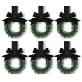thumbnail image 1 of Naiovety 12 coronas navideñas vintage con mini coronas, decoración navideña pequeña para la cocina. Para ventanas, Navidad Kits de decoración para fiestas Negro 6 uds., 1 of 6