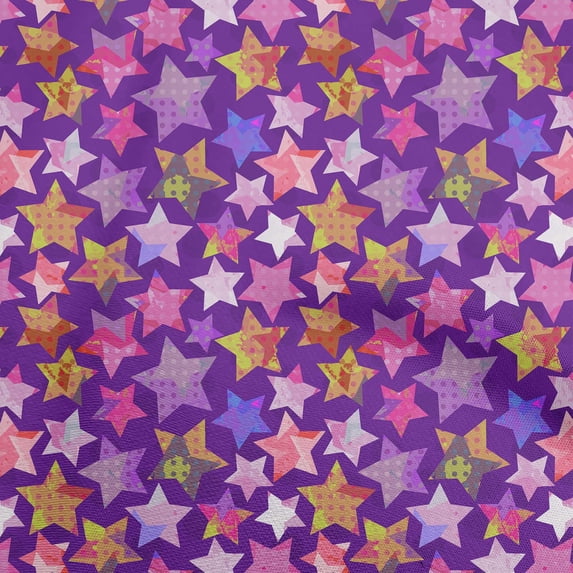 oneOone Cotton Jersey Purple Fabric Galaxy Sewing Material Print Fabric By The Yard 58 Inch Wide