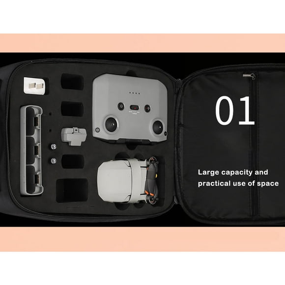 Sac de Drone à Double Épaule Sac à Dos Portable Messager Poitrine Accessoires Protection de Bagage Mode Voyage Étui de Transport Sac à Main pour Accessoires DJI Femmes Noir