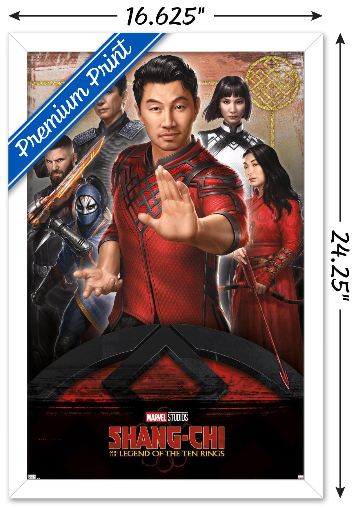 Marvel Shang-Chi and the Legend of the Ten Rings - Group Wall Poster, 14.725" x 22.375", Framed