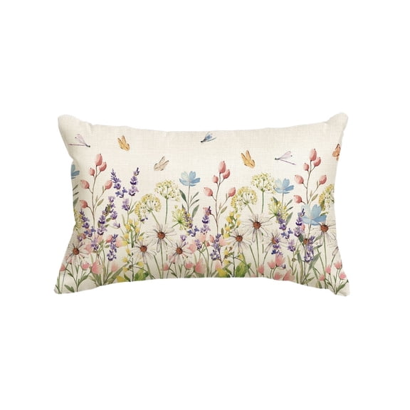 Sm:)e Flowers Spring Pillow Cover 12x20 Inch