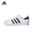 thumbnail image 2 of Zapatillas de skate Adidas Originals SUPERSTAR para hombre y mujer, antideslizantes, resistentes al desgaste, de caña baja, blancas y rojas, 2 of 5