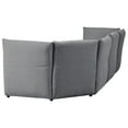 thumbnail image 5 of Living Room Furniture Set, Sectional Sofa Couch with Adjustable Backrest for Big House, Gray, 5 of 9