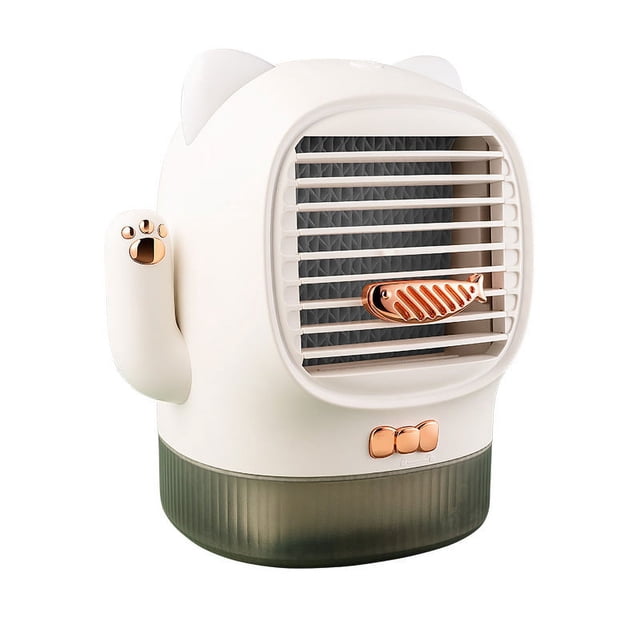 Aire acondicionado portátil de 400 ml, refrigerador de aire para mesita de noche, mini ventilador de refrigeración para oficina, dormitorio, escritorio de oficina, sala de estar, exteriores