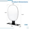 thumbnail image 6 of Suction Cup Shaving Mirror with Razor Keep, 11.4 x 8.7 in Wall Mounted Shaving Mirror with Shelf, Rotatable, Damage-Free, Easy Install, Clear Image for Bathroom, 6 of 7