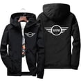 thumbnail image 2 of Chaqueta Bomber con capucha y cremallera para hombre, último estampado de patrón Mini Cooper, cortavientos informal Xipper, coche de moda, primavera y otoño, 2 of 5