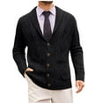 thumbnail image 2 of YHAJDS Men's Winter Casual Sweaters,Mens Long Sleeve Sweater Mens Button Down Sweater Knitted Sweater Men Solid Color V Neck Slim Buttoned Winter Knitted Pullover, 2 of 4