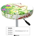 thumbnail image 4 of Xecao's Plants and Insects Print Stool Covers offer stylish, washable protection for PU round bar stools, perfect for home or commercial use., 4 of 7